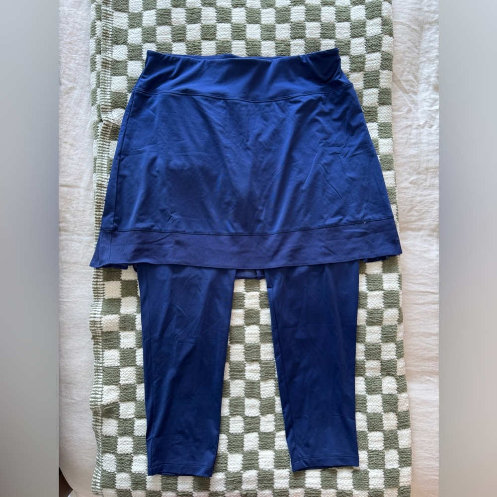NWT SanSoliel UPF 50 Golf Skirt with Leggings - Royal Blue, Size S